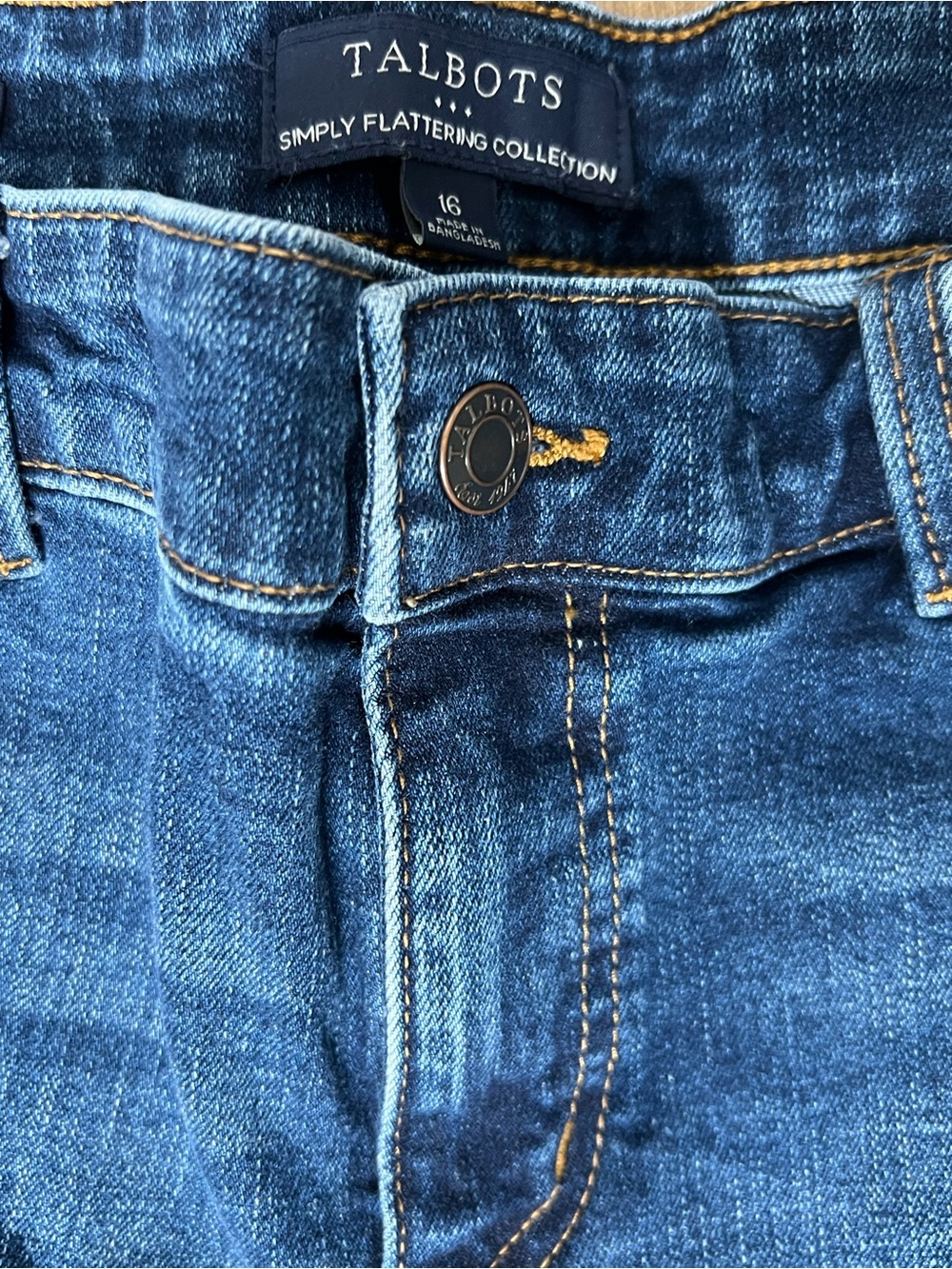 Talbot Boyfriend Jeans Size 16 Simply Flattering Collection Indigo Blue - Picture 5 of 6